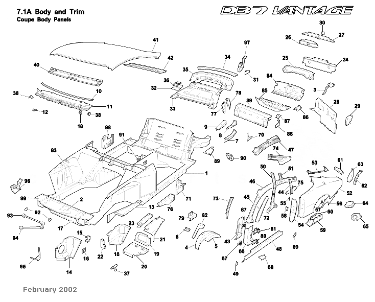 DB7 Vantage Coupe Body Panels | Aston Store