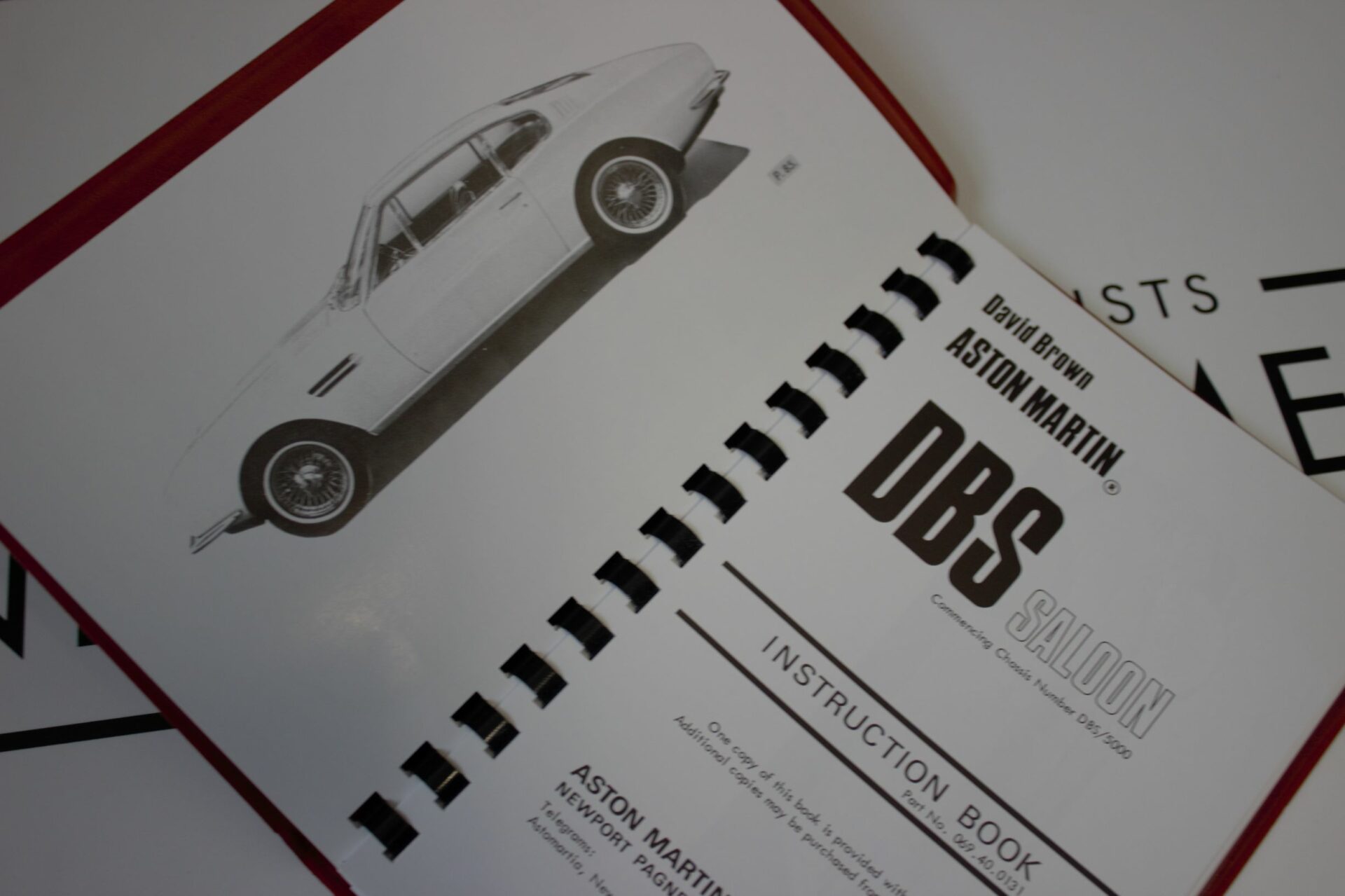 1967 Aston Martin DBS Instruction Book | Aston Store